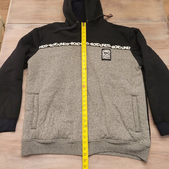 Ecko Unltd Mens Full Zip Warm Activewear Hoodie Spell Out Logo Gray Size 2XL - Picture 7 of 9